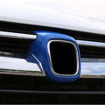Для Honda CRV CR-V 2017 2018 2019 2020 ABS черная передняя центральная решетка, знак, логотип, аксессуары для украшения бампера, рамка, панель 1шт