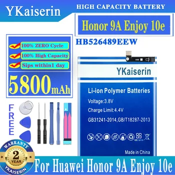 YKaiserin 5800mAh HB526489EEW Аккумулятор Для Телефона Huawei Y6p Enjoy 10e 20 5G SE Honor 9A Play Play9A аккумулятор