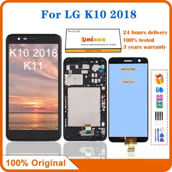 Для LG k10 2018 ЖК-дисплей с сенсорным экраном для LG k10 2018 дисплей k10 2018 ЖК-экран с цифровым преобразователем в рамке в сборе