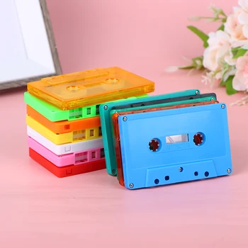1 шт. Цветной пустой чехол для кассеты Аудио Магнитная кассета для аудиозаписи, оболочка для кассеты, пустая кассета с катушки на катушку (без сердечника для ленты)