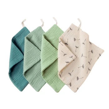 Маленькое квадратное полотенце для лица, слюнное полотенце, мягкое впитывающее полотенце для рук новорожденных