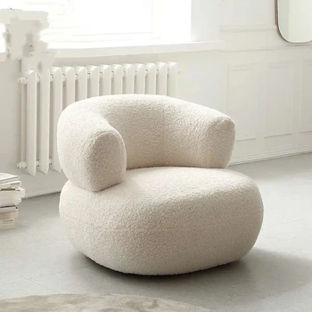Плюшевый диван-кресло для гостиной, Скандинавская Простота, Креативность, Односпальный диван-кресло, Современные кресла, Креативная мебель для спальни U-образной формы