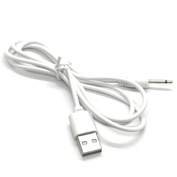 Кабель-адаптер аудиоразъема USB-DC 2,5 мм, шнур питания постоянного тока длиной 16 мм, 2 полюса, Белый кабель для зарядки 100 см