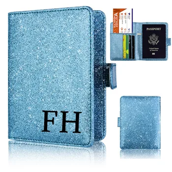 Блокирующая Rfid обложка для паспорта - Держатель для паспорта с монограммой- Персонализированный держатель для паспорта из искусственной кожи - Чехлы для паспортов -Свадебные подарки