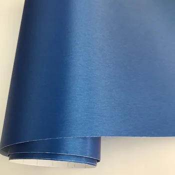 Синий матовый виниловый рулон для автомобильной упаковки с самоклеящейся наклейкой без пузырьков воздуха