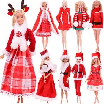 Аксессуары для Рождественского Платья Куклы Barbies Clothes, Игрушечная Елка, Набор Санта-Клауса Для 11,8 дюймов, Одежда Кена 30 см, Подарок На День Рождения Девочки
