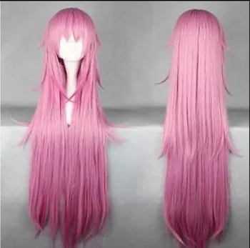 Светло-розовый прямой парик из аниме для косплея Lolita длиной 100 см