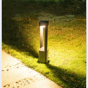 Наружные Европейские Светодиодные садовые фонари Декоративная Электрическая лампа для газона Освещение Водонепроницаемая Современная ландшафтная лампа