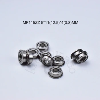 MF115ZZ 5*11(12.5)*4(0.8) ММ MR115 Фланцевый подшипник металлический герметичный Бесплатная доставка миниатюрные подшипники из хромированной стали ABEC-5