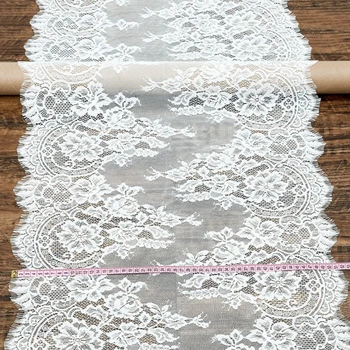 Высококачественная черно-белая линия ресниц шириной 50 см, кружево для ресниц, свадебное платье, юбка, аксессуары своими руками