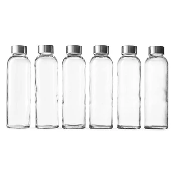 Высококачественная Боросиликатная спортивная бутылка для воды из стекла с крышками, не содержащая БисфенолаА, экологически Чистая Для приготовления сока