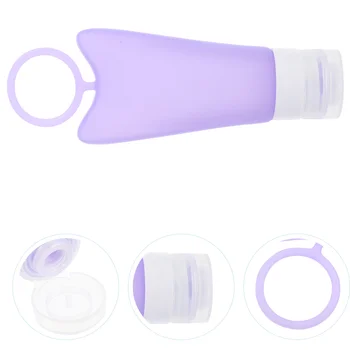 Флакон с силикагелем, бутылки многоразового использования, фиолетовый дозатор шампуня, упаковка для косметики, Дорожные контейнеры для хранения, Лосьон для мытья тела