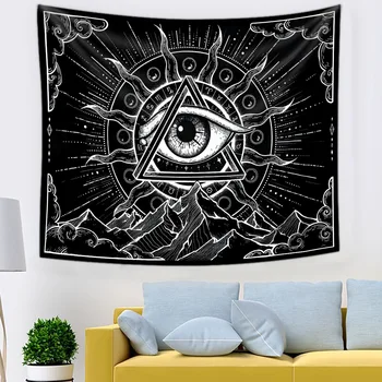 Гобеленовая ткань One Eye, настенная декоративная ткань с цифровой печатью, фон для прямой трансляции, Прикроватная тумбочка