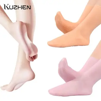 1 пара S/L Спа-Силиконовых Носков Увлажняющие Гелевые Носки, Предотвращающие Сухость Ног, Потрескавшуюся Омертвевшую Кожу, Удаляющие Отшелушивающий Инструмент Для Ухода За Ногами
