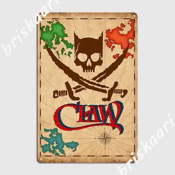 Металлическая табличка Captain Claw Плакатные таблички Cinema Classic Cinema Kitchen Жестяная вывеска Плакат