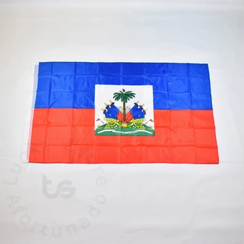 Флаг Гаити 90x150 см, 100% полиэстер, 2-сторонний национальный флаг Гаити, спортивные и домашние декоративные флаги и баннеры