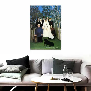 Современное искусство Свадьба Картина Анри Руссо Домашний декор Высококачественная ручная роспись