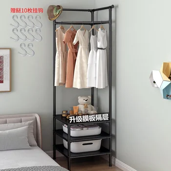 Угловая вешалка для одежды Напольное устройство для хранения в спальне Многофункциональная вешалка для одежды Вешалка для одежды в помещении