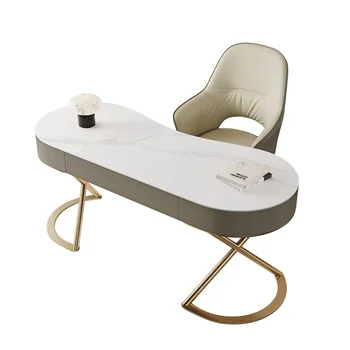 YY Доступный стол из каменной плиты в роскошном стиле Современный минималистичный письменный стол Справочное бюро по медицинской красоте