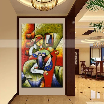 Картины маслом ручной работы в стиле Пикассо, сексуальные девушки, холст, современные абстрактные женские фигуры, настенные панно для декора гостиной