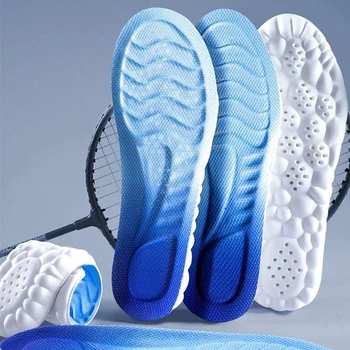 Стельки для бега 4D Латексные спортивные стельки, Сверхмягкие, высокоэластичные подушечки для обуви, дезодорант От боли, подушка для поддержки свода стопы, Стелька для ног