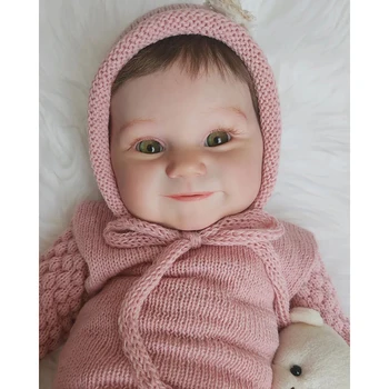 NPK 60 СМ Малышка Maddie Reborn Популярная милая кукла для новорожденных с волосами от корней до корней, Мягкое тело для объятий, высококачественная кукла