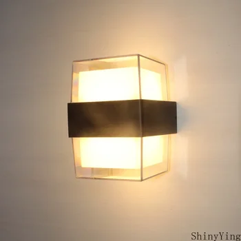 Высококачественный водонепроницаемый настенный светильник Уличная Квадратная круглая алюминиевая лампа для гостиной Спальни