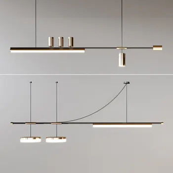 Подвесные светильники для ресторана Nordic LED, креативные Многоголовочные люстры для домашнего декора, Итальянское дизайнерское подвесное освещение для бара