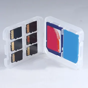 1/50 шт. Прозрачная пластиковая коробка для хранения карт памяти, мини-кейс для хранения, защита для карт, Органайзеры для хранения предметов домашнего обихода