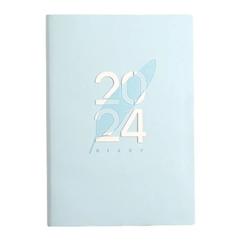 Дневник 2024 года, дневник формата А5, ежедневник формата А5, блокнот-планировщик для рождественского подарка, Дневники на день рождения на 2024 год, синий, прочный, простой в использовании