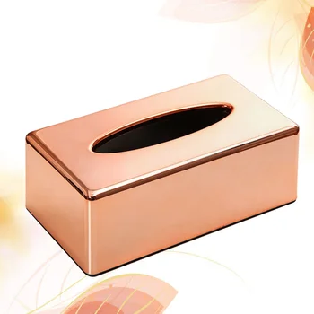 Простое АБС-покрытие из розового золота, коробка для салфеток, гостиная, Бытовая Коробка для салфеток, Офис, Креативный лоток, Коробка для хранения домашней уборки.